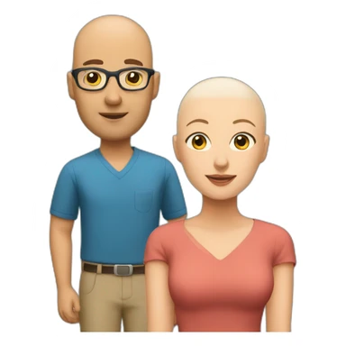 bald teacher with barb sticker