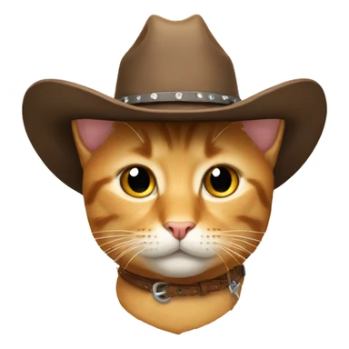 cat with cowboy hat sticker