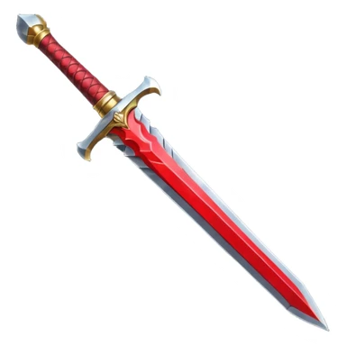 make a red sword mmo rpg class icon sticker