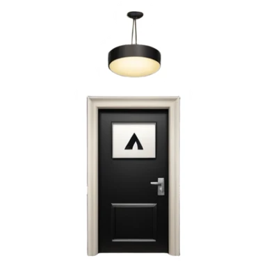 hotel room door modern hallway with spotlight up sticker