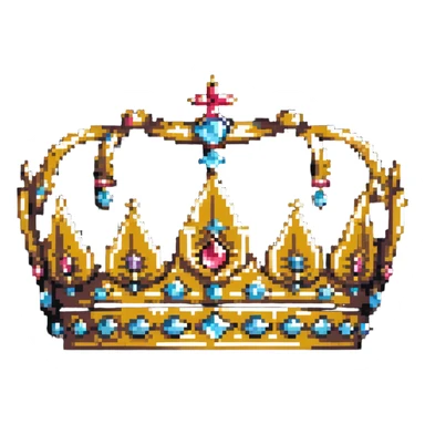 ornate royal crown with jewels sticker