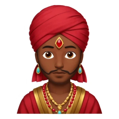 Desert King – ruby turban + amber robe,Red Kings. sticker