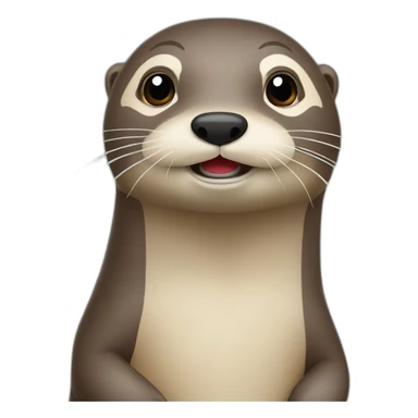 Loutre qui fait de la randonnée sticker