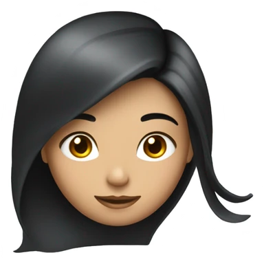 girl with long dark hair styled with a dyson sticker