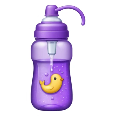 glitter purple and cian feeding bottle sticker