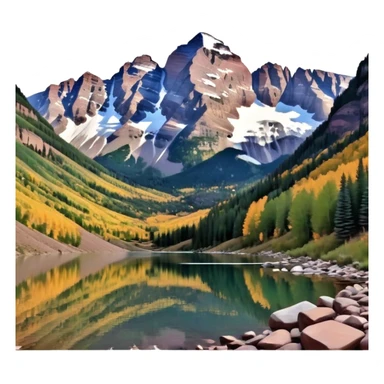 “Maroon bells” mountains sticker