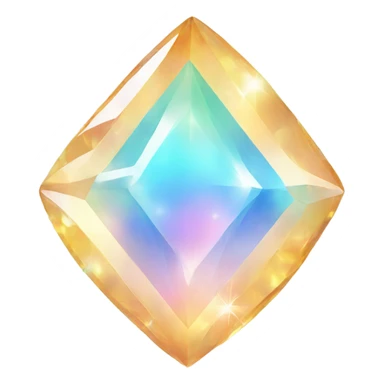 opal crystal shaped like sparkles emoji  sticker
