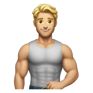 hunky white man sticker