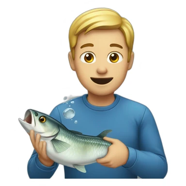 someone swallows the fish sticker