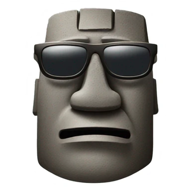 moai with sunglasses sticker