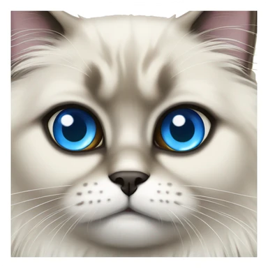 himalayan cat blue eyes sticker