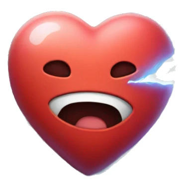 Heart with a thunder sticker