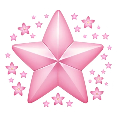 pastel pink shooting Sakura star sticker
