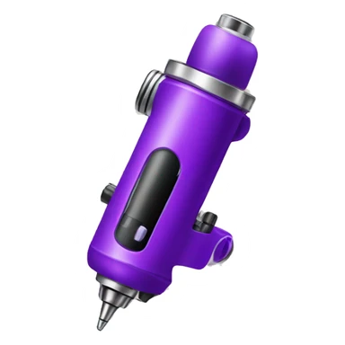 Purple wireless tattoo machine sticker