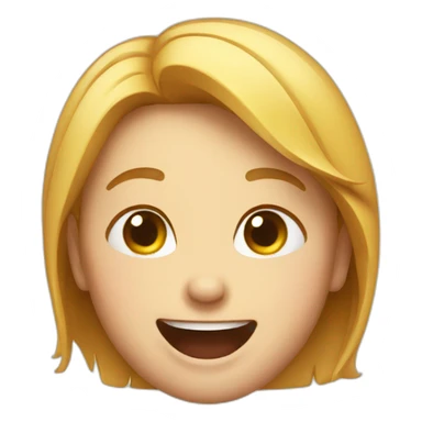 emoji of a laughing girl  sticker