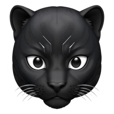 Black panther emoji sticker