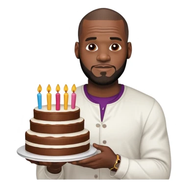 can you make a lebron bald and with a cake sticker