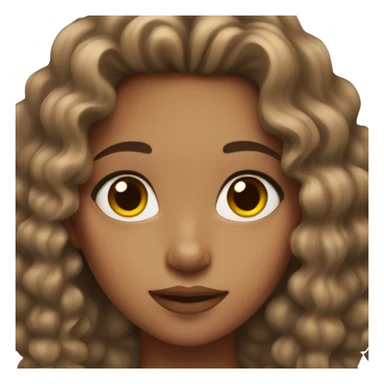 A Girl with brown slightly curly hair and pretty makeup  sticker