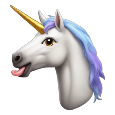 unicorn with a sausage horn sticker