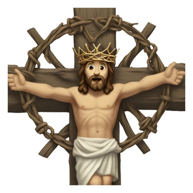 Jesus on cross sticker