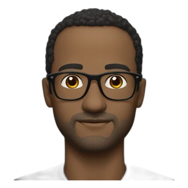 Fabien galtié big black glasses sticker