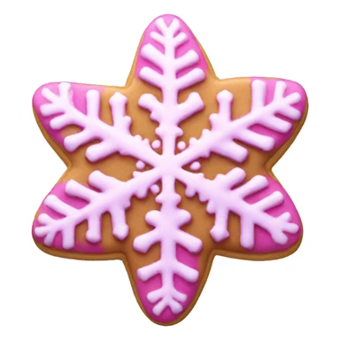 pink snowflake cookie  sticker