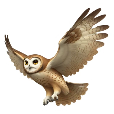 Flying owl sticker