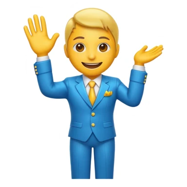 hazme un emoji que ayuda a una empresa a dejar de perder el tiempo y salga un grafica de que va bien el rendimiento sticker