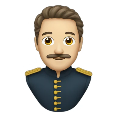 Create an emoji representing a French lieutenant sticker
