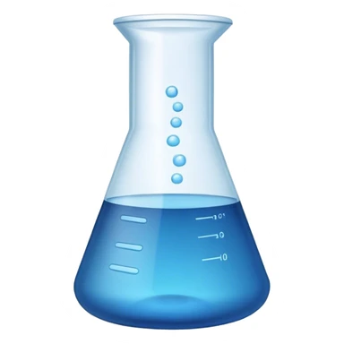 Lab beaker blue sticker