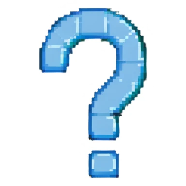 question mark logo sticker