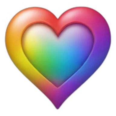 rainbow heart in a hoodie sticker