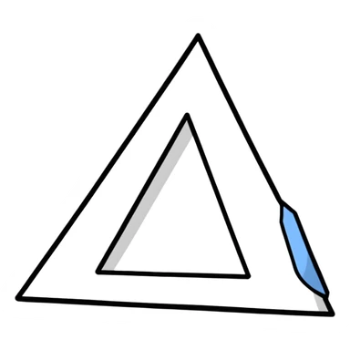 character with triangle head sticker