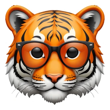 tiger head with dark lens wayfarer sunglasses sticker