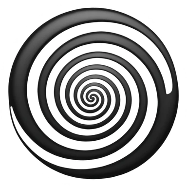 Make a hypnosis black and white spiral sticker