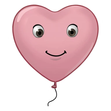 Pink balloon heart sticker