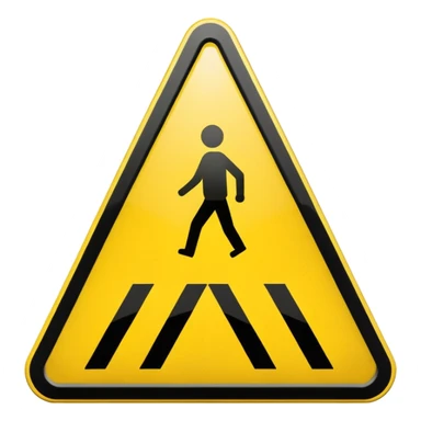 pedestrian crossing sign sticker