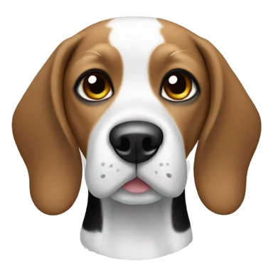 Black and white beagle  sticker