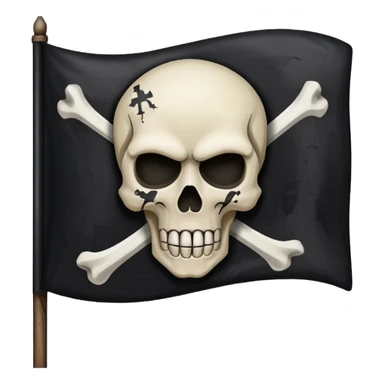 natos y waor bandera negra con calavera sticker