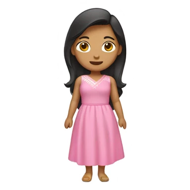 A filipina wearing a pink dress sticker