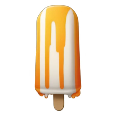 a popsicle with orange white horizontal stripes, who is a warrior sticker