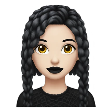 goth girl in fishnet sticker
