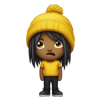 Yellow ball being emo sticker