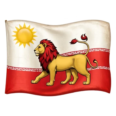 the old iranian flag sticker