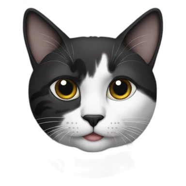 Cat black anda white sticker