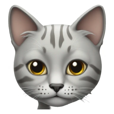 cat that is grey sticker