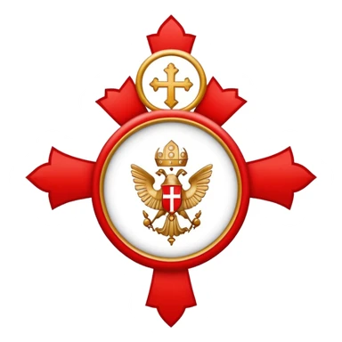 Pope's emblem red and white sticker