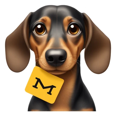 Weiner dog holding up delta gamma sign sticker