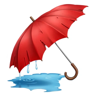 Red umbrella, Lost & Found Object. sticker