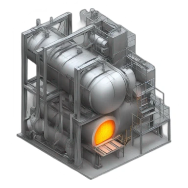Continuous high temperature heat treatment equipment design drawing sticker